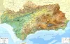 Mapa topográfico de Andalucía